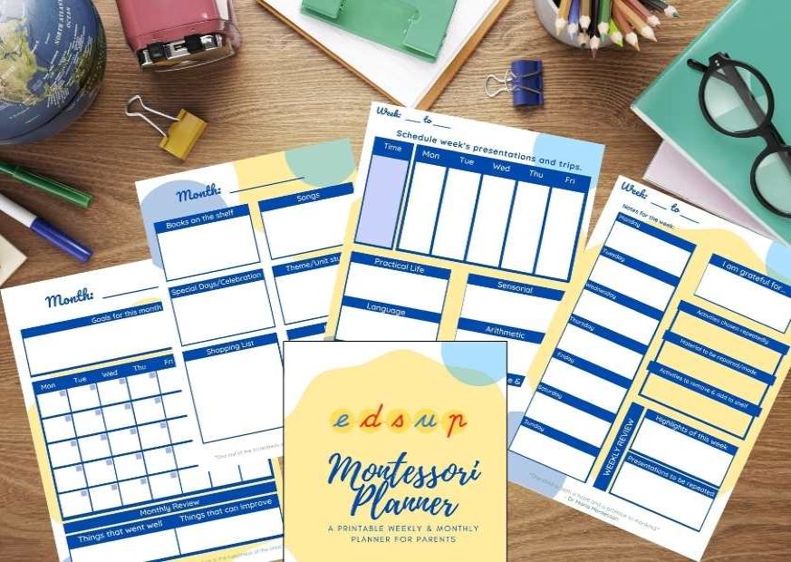 Montessori Planner Weekly and Monthly